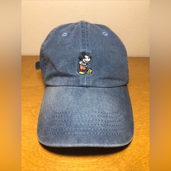 Disney Accessories - Disney Parks Mickey Denim Baseball Hat Embroidered Cap Adjustable Adult Unisex